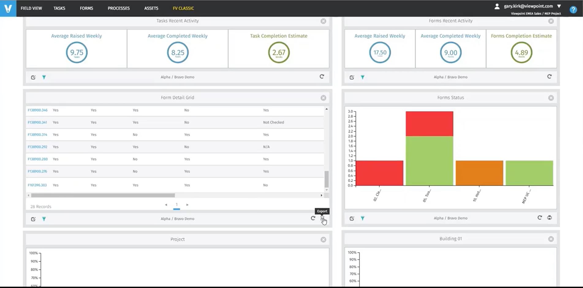 screenshot of Viewpoint Field View